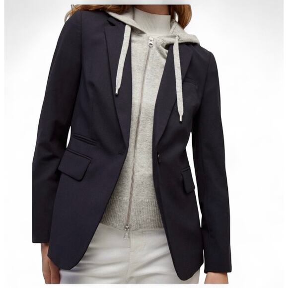 Veronica Beard Dickey Classic Jacket in Navy Blue Size 4 Wool Blazer - Picture 13 of 13